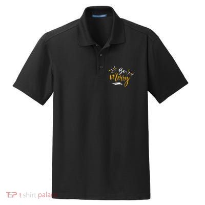 Be Merry Christmas  Dry Zone Grid Polo