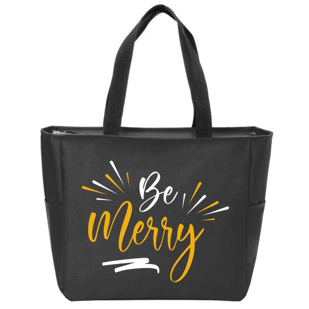 Be Merry Christmas  Zip Tote Bag