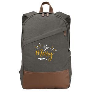 Be Merry Christmas  Cotton Canvas Backpack