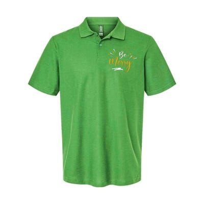 Be Merry Christmas  Softstyle Adult Sport Polo