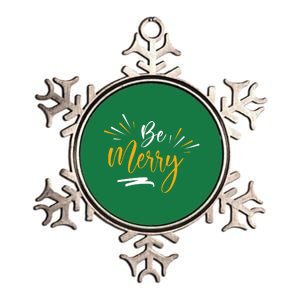 Be Merry Christmas  Metallic Star Ornament