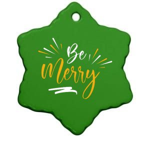 Be Merry Christmas  Ceramic Star Ornament