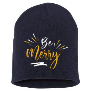 Be Merry Christmas  Short Acrylic Beanie