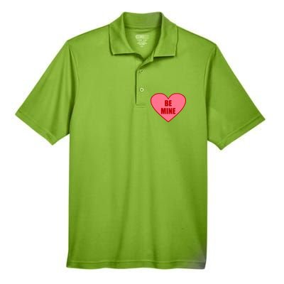 Be Mine Valentine's Day Heart Love Design Men's Origin Performance Pique Polo