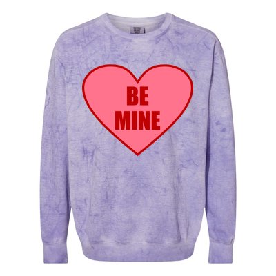 Be Mine Valentine's Day Heart Love Design Colorblast Crewneck Sweatshirt