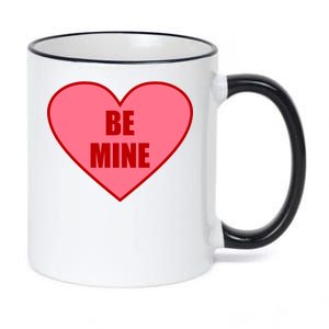 Be Mine Valentine's Day Heart Love Design 11oz Black Color Changing Mug