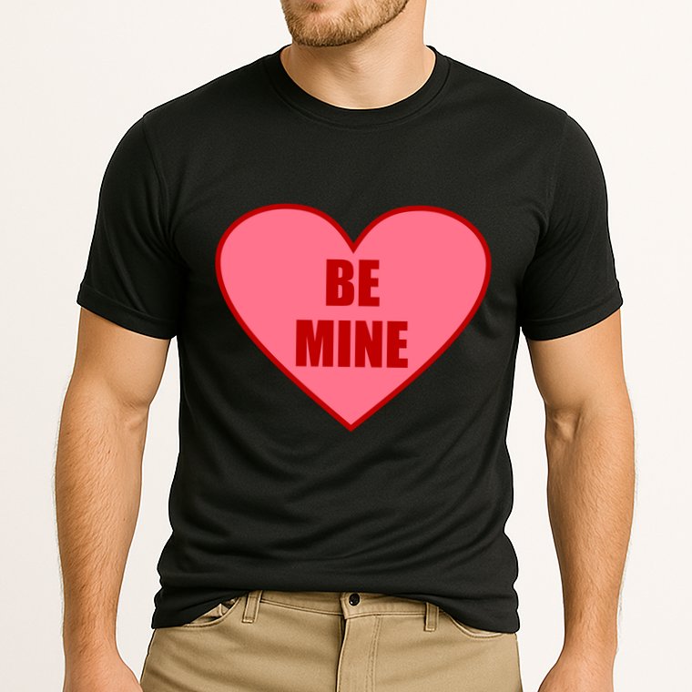 Be Mine Valentine's Day Heart Love Design Cooling Performance Crew T-Shirt