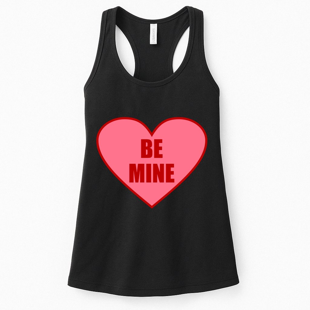 Be Mine Valentine's Day Heart Love Design Womens Tank Top