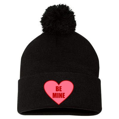Be Mine Valentine's Day Heart Love Design Pom Pom 12in Knit Beanie
