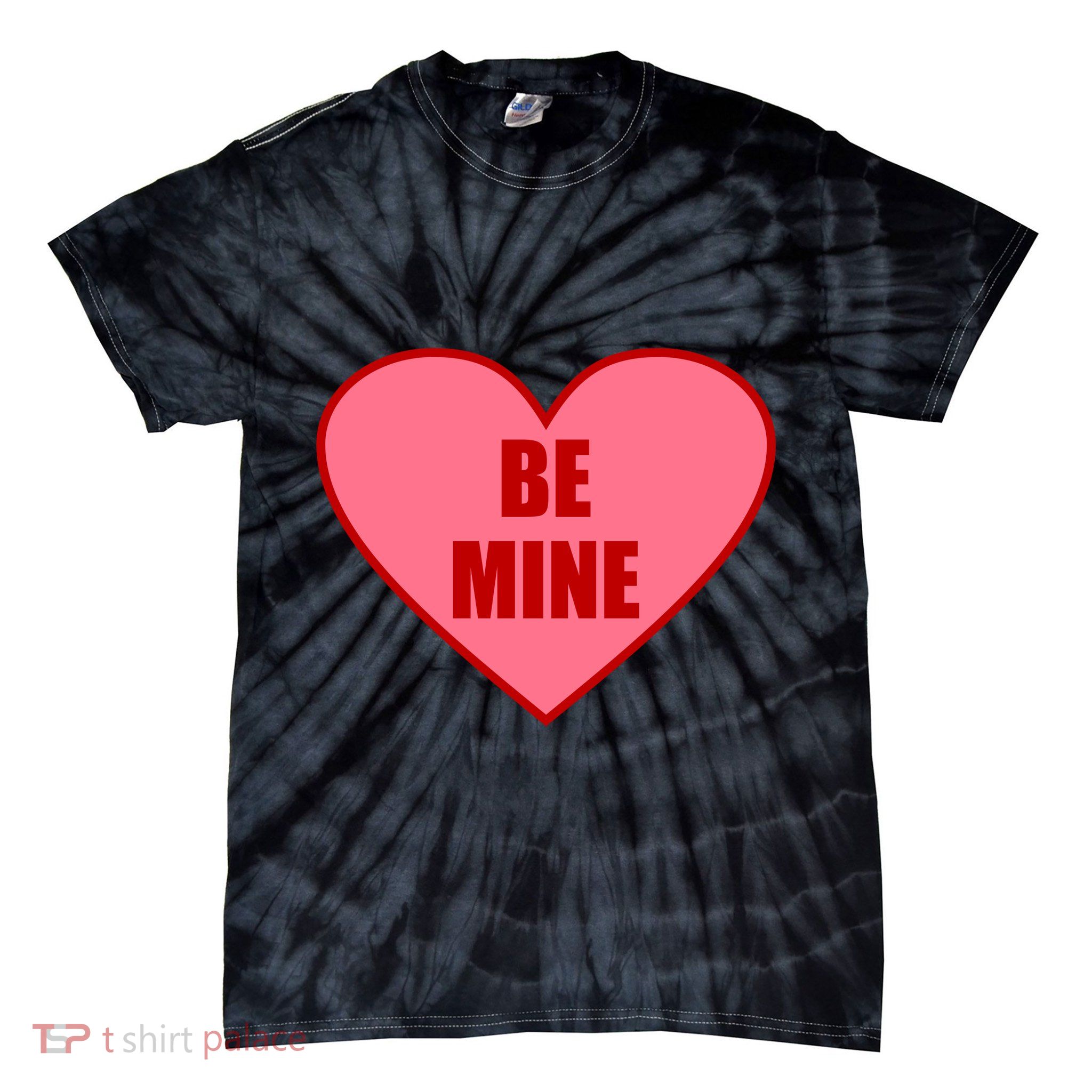 Be Mine Valentine's Day Heart Love Design Tie-Dye T-Shirt