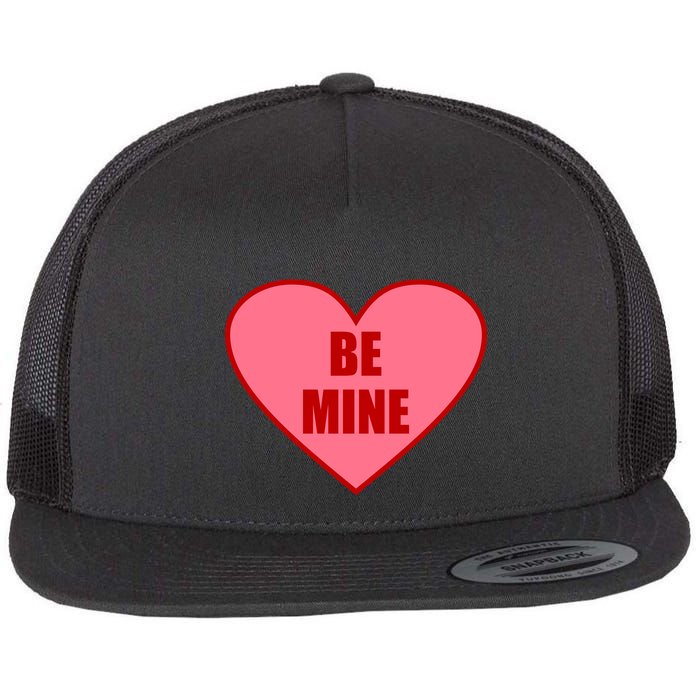 Be Mine Valentine's Day Heart Love Design Flatbill Hat