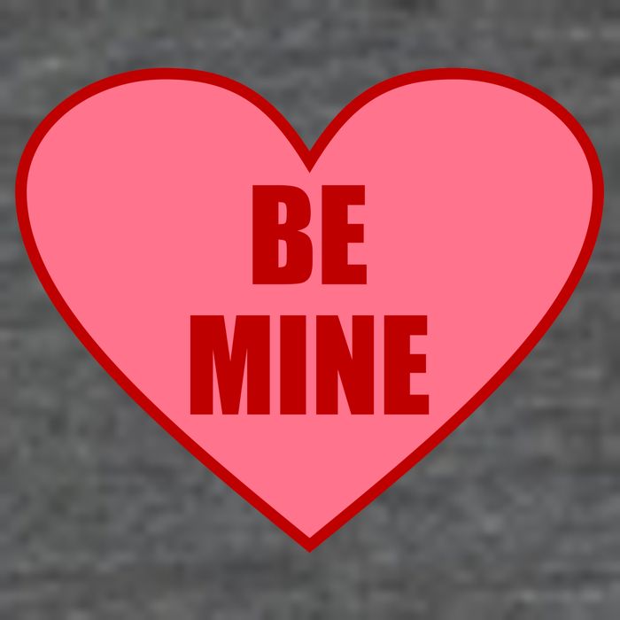 Be Mine Valentine's Day Heart Love Design Flatbill Hat
