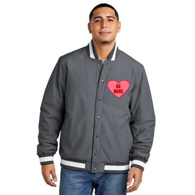 Be Mine Valentine's Day Heart Love Design Insulated Varsity Jacket