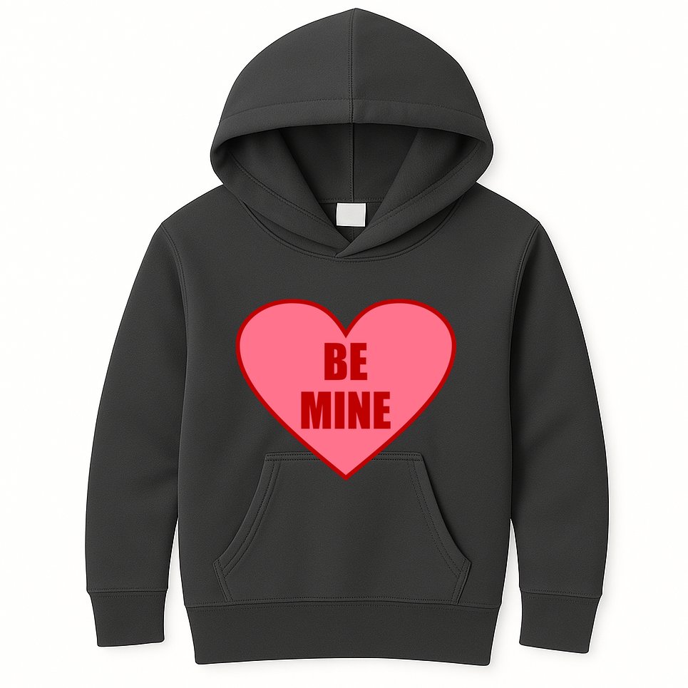 Be Mine Valentine's Day Heart Love Design Kids Hoodie