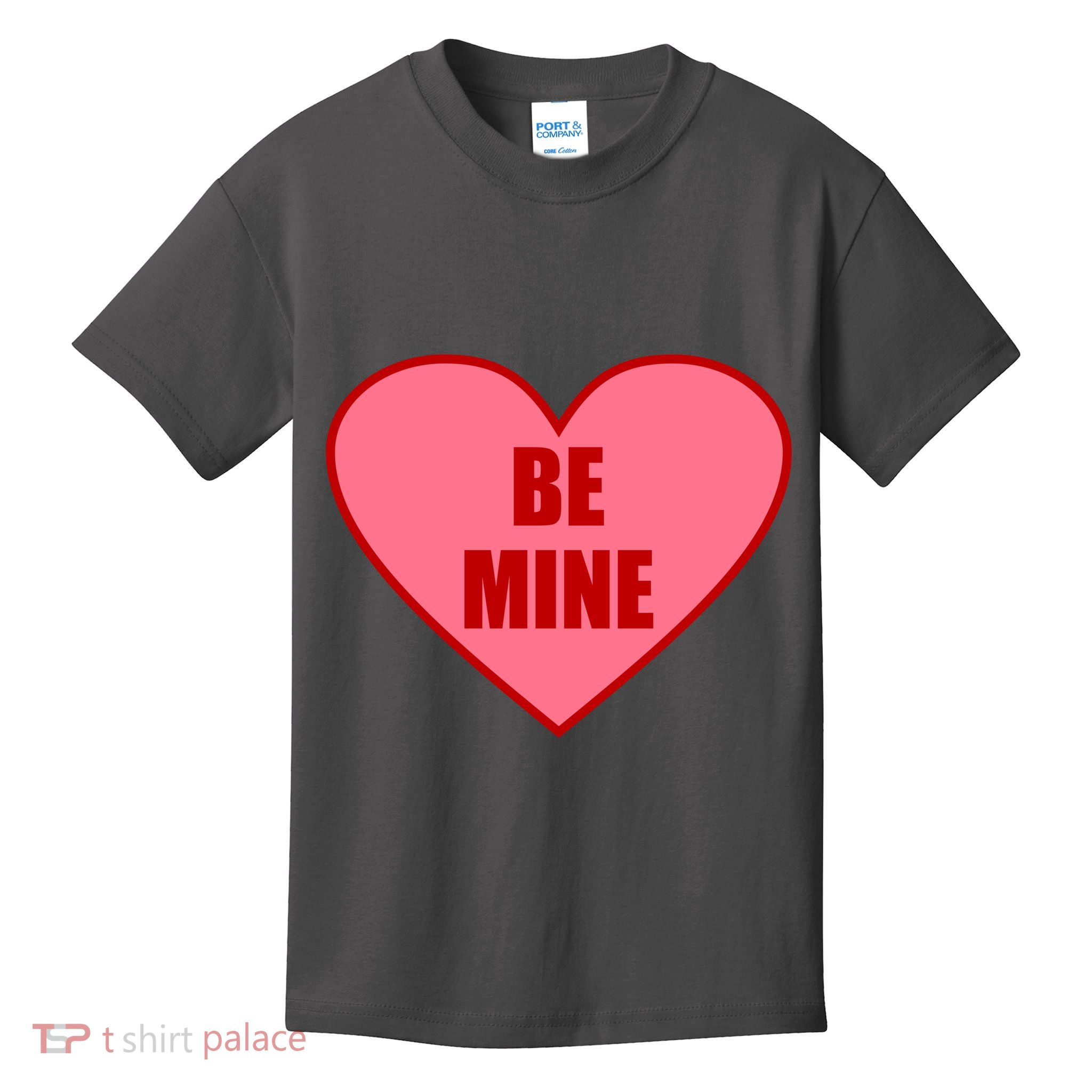 Be Mine Valentine's Day Heart Love Design Kids T-Shirt