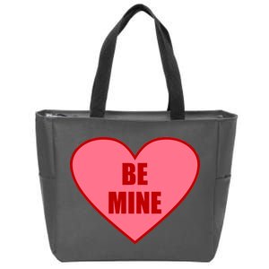 Be Mine Valentine's Day Heart Love Design Zip Tote Bag