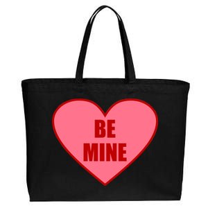 Be Mine Valentine's Day Heart Love Design Cotton Canvas Jumbo Tote