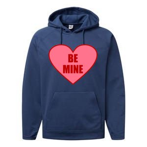 Be Mine Valentine's Day Heart Love Design Performance Fleece Hoodie