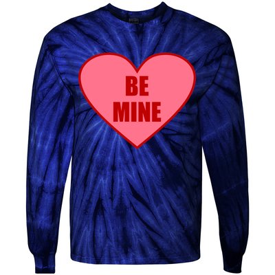 Be Mine Valentine's Day Heart Love Design Tie-Dye Long Sleeve Shirt