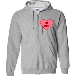 Be Mine Valentine's Day Heart Love Design Full Zip Hoodie