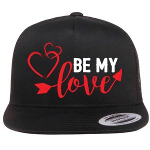 Be My Love Arrow Heart Flat Bill Trucker Hat