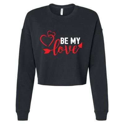 Be My Love Arrow Heart Cropped Pullover Crew