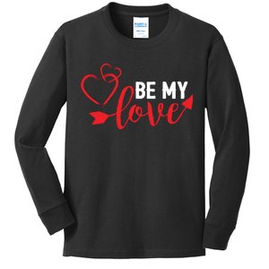 Be My Love Arrow Heart Kids Long Sleeve Shirt