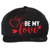 Be My Love Arrow Heart Wool Snapback Cap