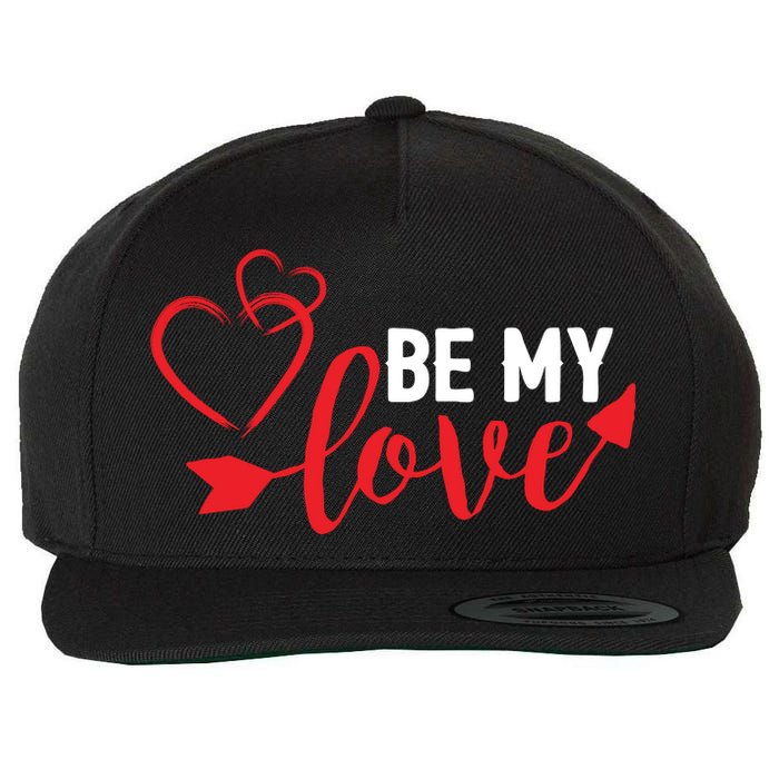 Be My Love Arrow Heart Wool Snapback Cap