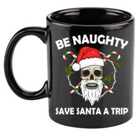 Be Naughty Save Santa A Trip 11oz C Handle Ceramic Mug