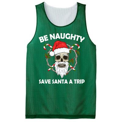 Be Naughty Save Santa A Trip Mesh Reversible Basketball Jersey Tank