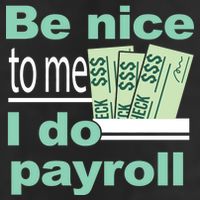 Be Nice To Me I Do Payroll 25L Jumbo Tote
