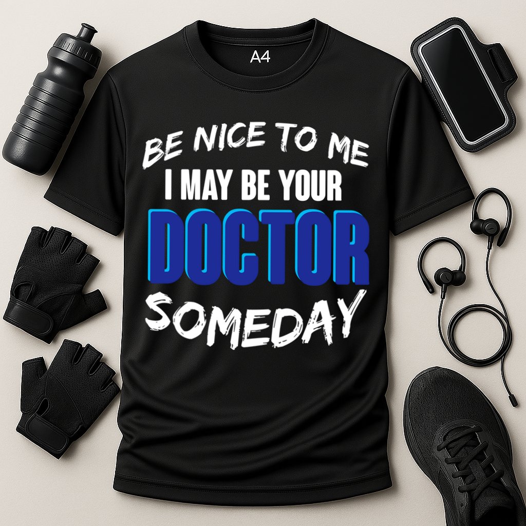 Be Nice To Me I May Be Your Doctor Someday Cooling Performance Crew T-Shirt