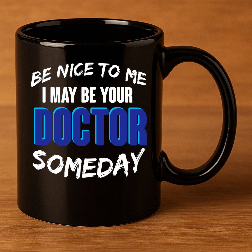 Be Nice To Me I May Be Your Doctor Someday 11oz C Handle Ceramic Mug