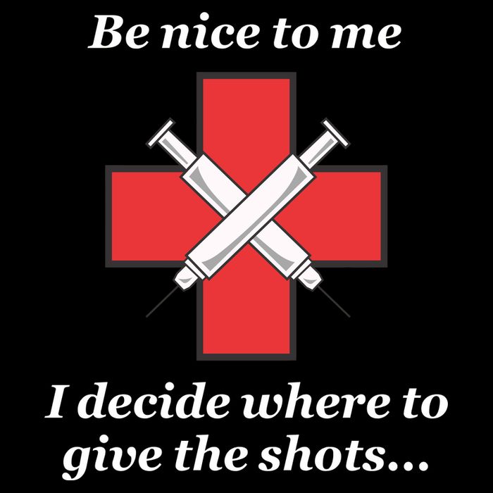 Be Nice To Me Nurse I Decide Where The Shots Go Funny Sustainable Bucket Hat