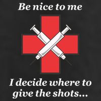 Be Nice To Me Nurse I Decide Where The Shots Go Funny Adult Drive Performance Visor