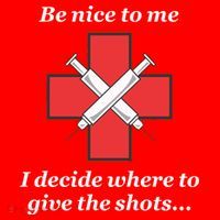 Be Nice To Me Nurse I Decide Where The Shots Go Funny Flatbill Hat