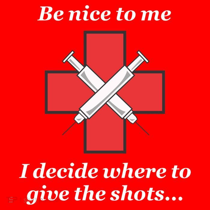 Be Nice To Me Nurse I Decide Where The Shots Go Funny Flatbill Hat