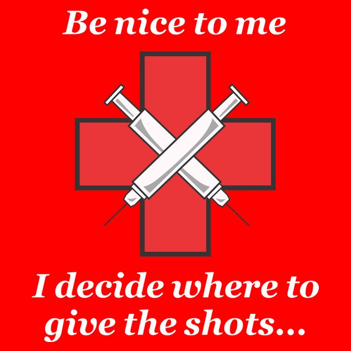 Be Nice To Me Nurse I Decide Where The Shots Go Funny 16 in Basic Backpack