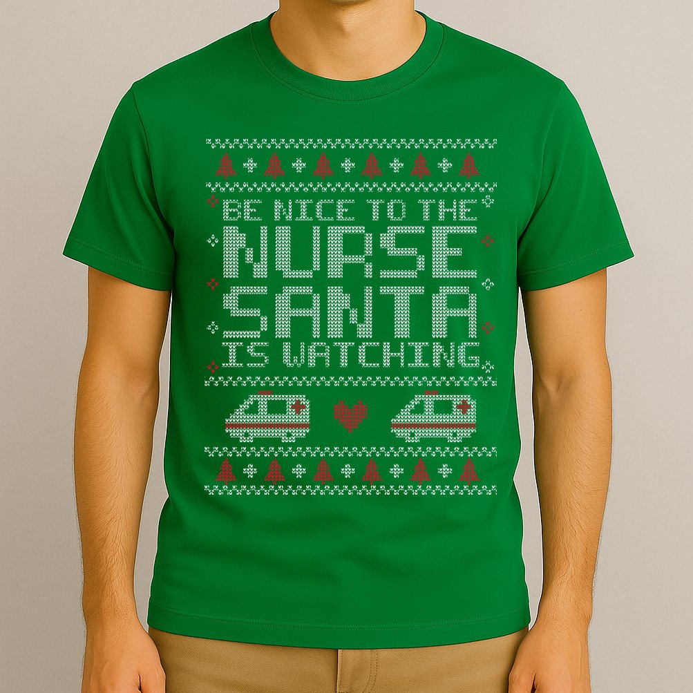 Be Nice To The Nurse Santa Is Watching T-Shirt