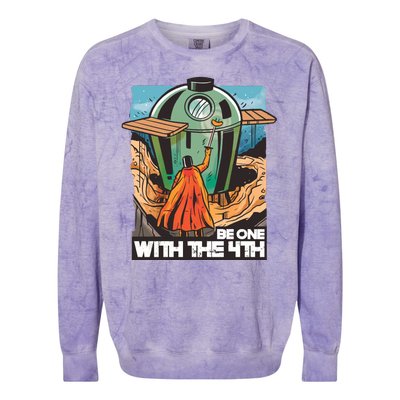 Be One With The 4th BBQ Parody Colorblast Crewneck Sweatshirt