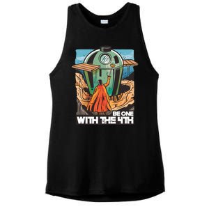 Be One With The 4th BBQ Parody Ladies PosiCharge Tri-Blend Wicking Tank