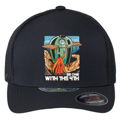 Be One With The 4th BBQ Parody Flexfit Unipanel Trucker Cap