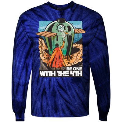 Be One With The 4th BBQ Parody Tie-Dye Long Sleeve Shirt