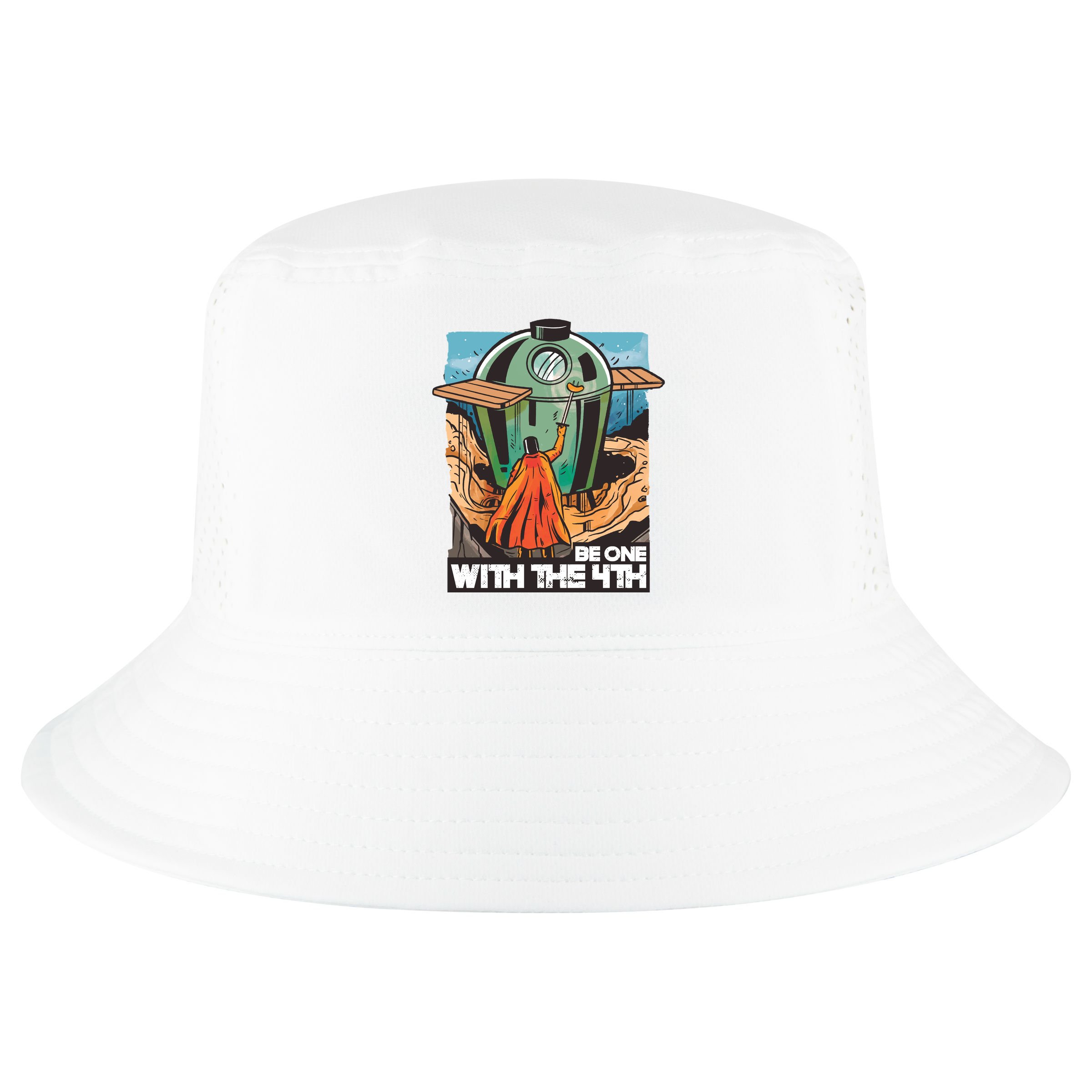Be One With The 4th BBQ Parody Cool Comfort Performance Bucket Hat