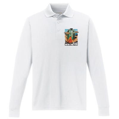 Be One With The 4th BBQ Parody Performance Long Sleeve Polo