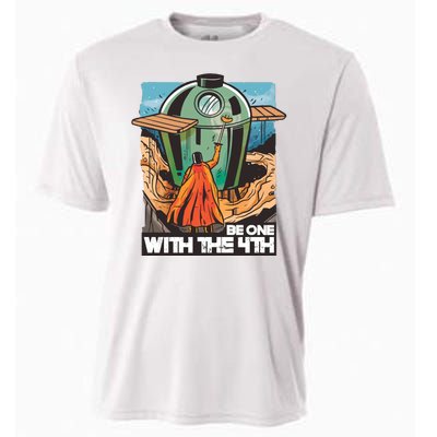 Be One With The 4th BBQ Parody Cooling Performance Crew T-Shirt