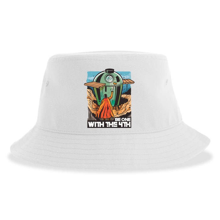 Be One With The 4th BBQ Parody Sustainable Bucket Hat