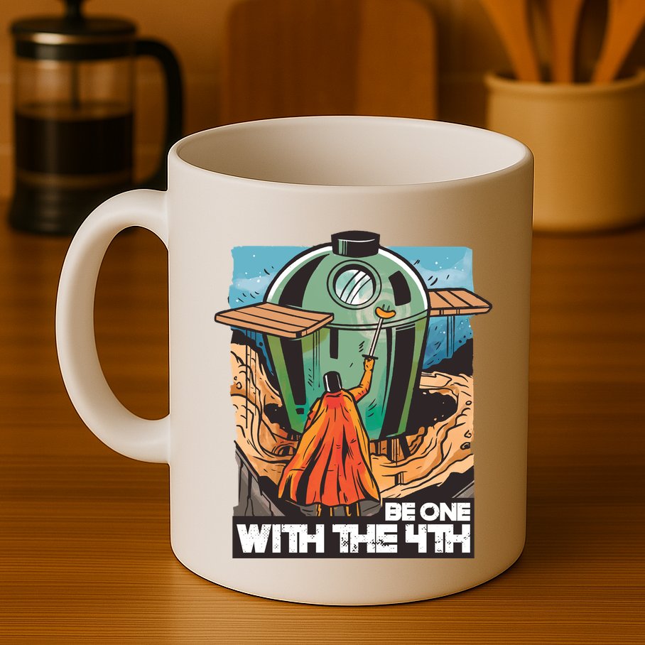 Be One With The 4th BBQ Parody Mug