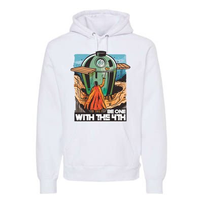 Be One With The 4th BBQ Parody Premium Hoodie